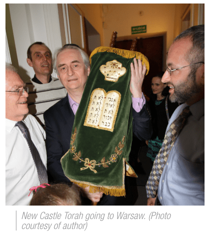 photo: New Castle Torah making it's way to Warsaw